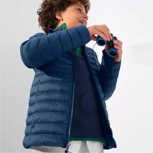 Lands' End Boys Dark Blue Puffer Coat Sz Large 10-12